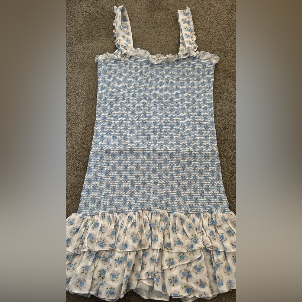 Loveshackfancy blue floral dress